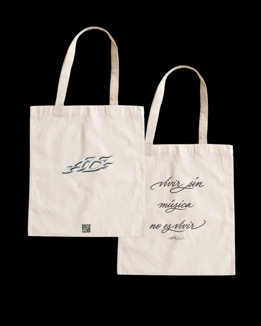 afterdeath Logo Tote Bag (VIVIR SIN MÚSICA NO ES VIVIR)